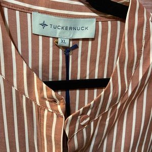XL tuckernuck striped royal shirt dress